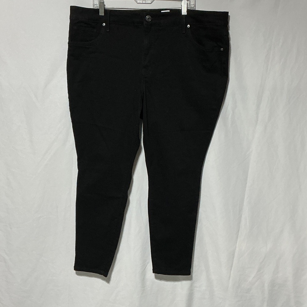 Terra & Sky Womens Black Skinny Jeans Sz 22W Petite